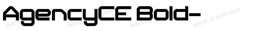 AgencyCE Bold字体转换